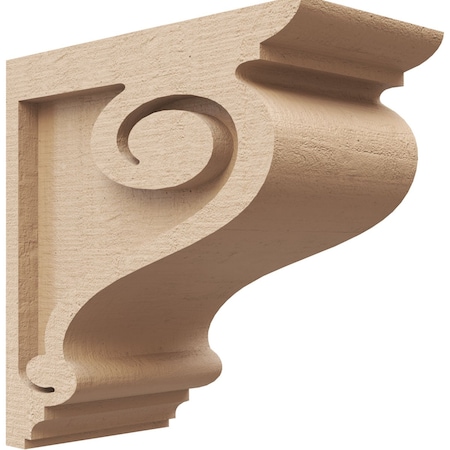 4in. W X 8in. D X 8in. H Series 1 Classic Scroll Rough Cedar Woodgrain TimberThane Corbel, Prmd Tan